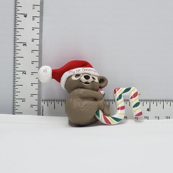 1992 Hallmark Child’s Fifth Christmas Handcrafted Keepsake Holiday Ornament - Picture 7 of 7